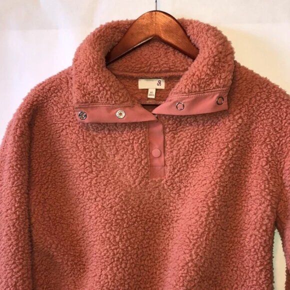 SO Long Sleeve Quarter Snap Sherpa Pullover szXS - Picture 9 of 14